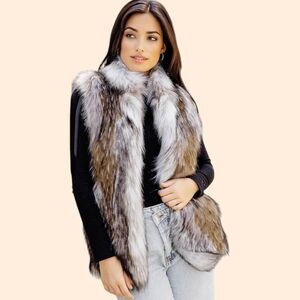 Donna Salyers Fabulous Furs Faux Fur Vest
